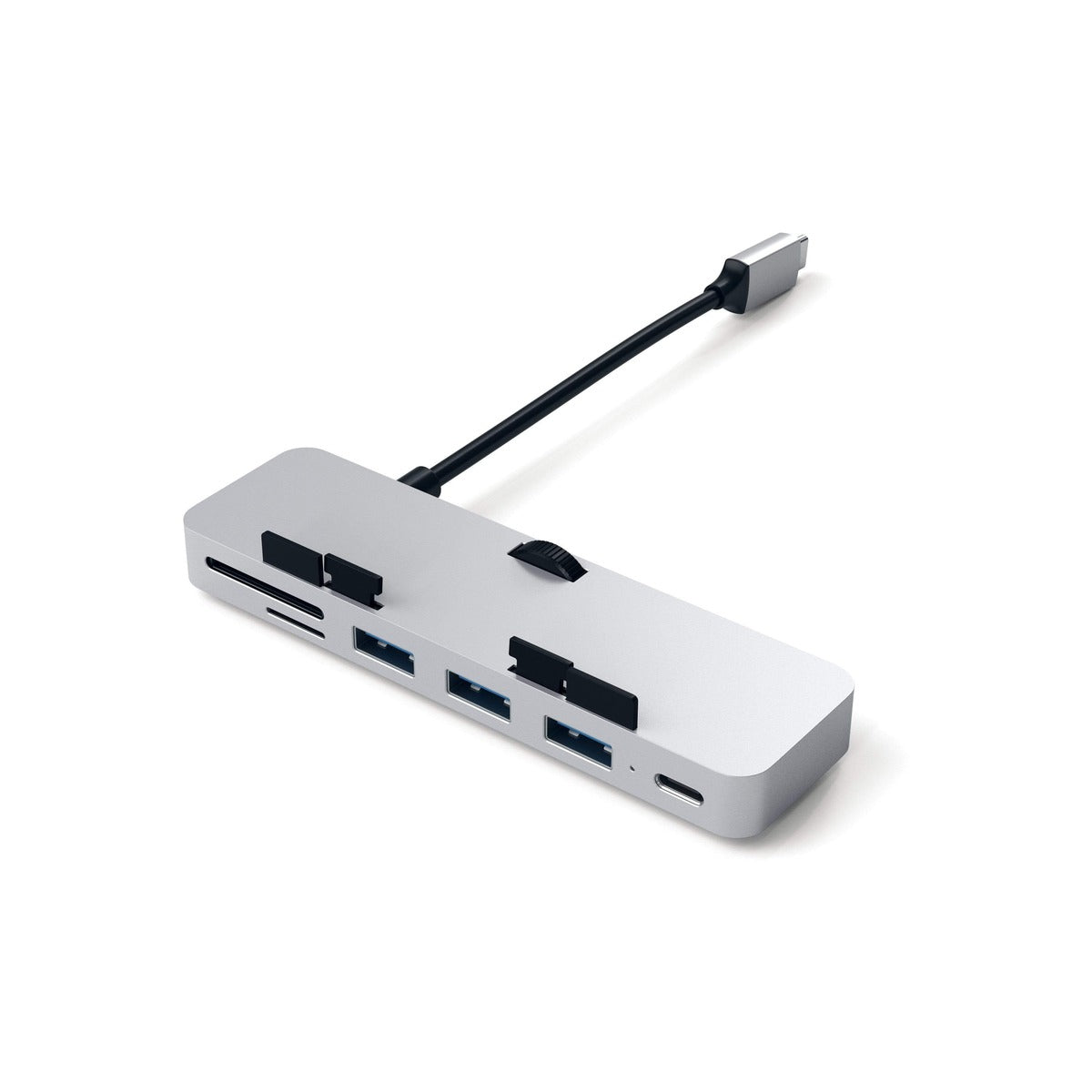 Satechi Aluminum Type-C CLAMP PRO Hub (3x USB 3.0,MicroSD) - Silver - iSTYLE.bg