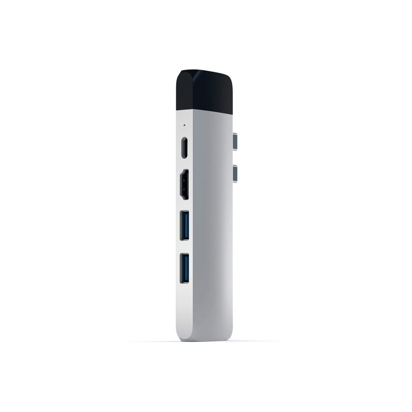 Satechi Aluminium Type-C PRO Hub (HDMI 4K,PassThroughCharging,1x USB3.0,1xSD,Ethernet) - Silver - iSTYLE.bg