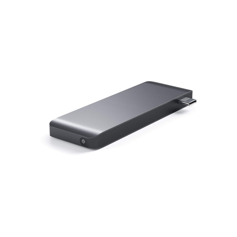 Satechi Aluminium Type-C Passthrough USB Hub (3x USB 3.0,MicroSD) - Space Grey - iSTYLE.bg