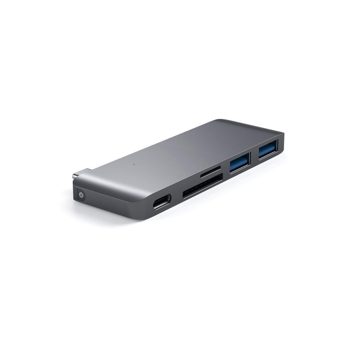 Satechi Aluminium Type-C Passthrough USB Hub (3x USB 3.0,MicroSD) - Space Grey - iSTYLE.bg