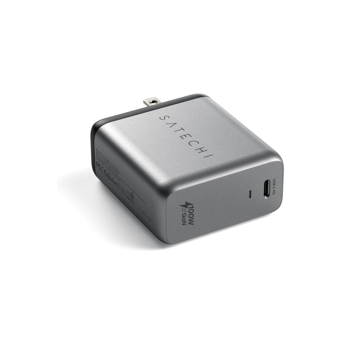 Satechi 100W USB-C PD Wall Charger Gallium Nitride (GaN) charging - Space Grey
