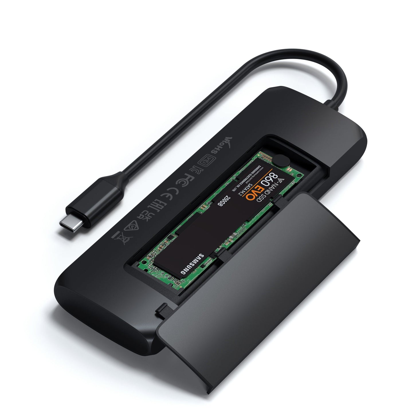 Satechi Aluminium USB-C Hybrid Multiport adapter - Black