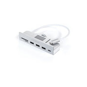 Satechi USB-C Clamp Hub iMac 24inch (2021) / (1x USB-C up to 5 Gbps,3x USB-A 3.0 up to 5 Gbps, inc. Apple S.Drive Micro/SD) - Silver