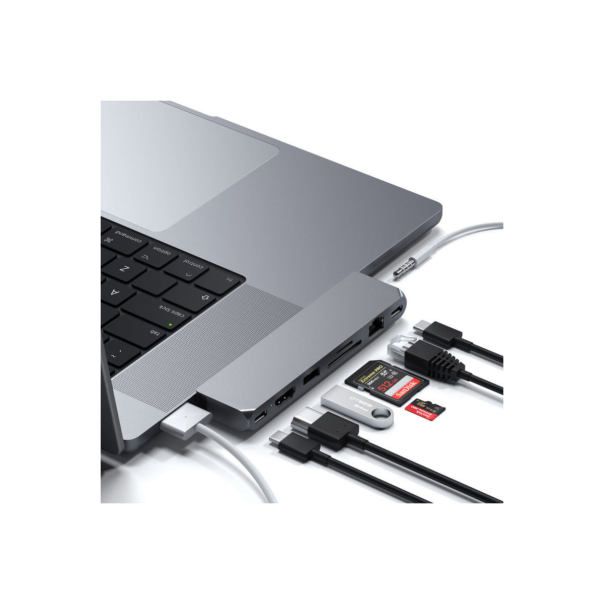 Satechi Pro Hub Max (1xUSB4,1x HDMI 4K 60Hz,1xUSB-A3.0,1x micro/SD,1xEthernet,1xUSB-C,1xAudio) - Space Grey
