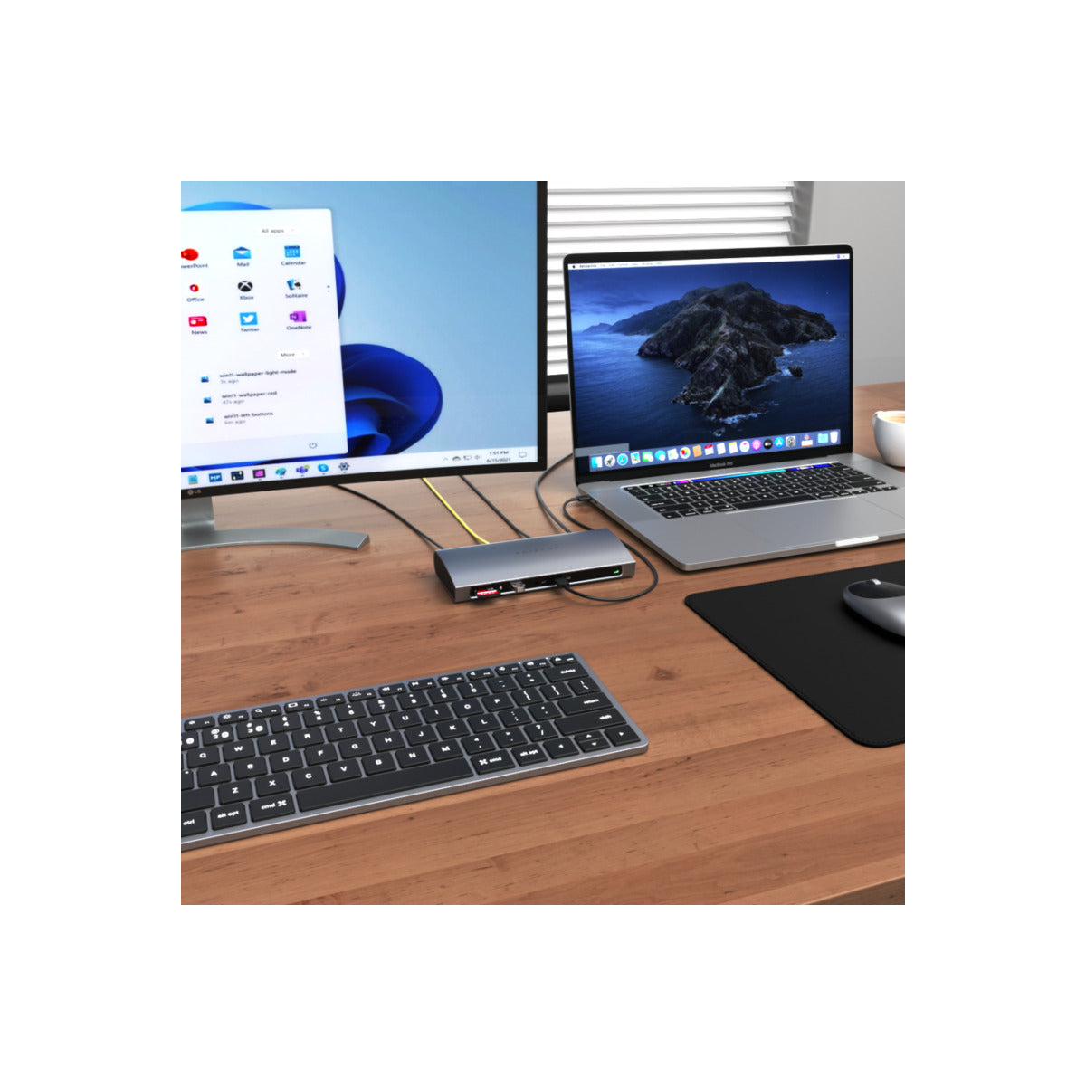 Satechi Aluminium Thunderbolt 4 Dock (1xT4 P 96W,3x T4 40Gbps 15W,Ethernet,3xUSB-A 3.2 10 Gbps,1xUSB-A 2.0 charging,SDcard,3.5mm audio) EU version - Space Grey
