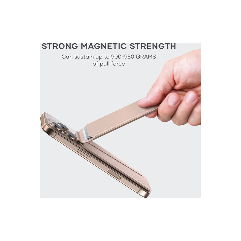 Satechi Vegan-Leather Magnetic Wallet Stand (iPhone 12/13/14/15 all models) - Desert Rose - iSTYLE.bg