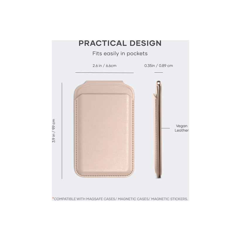 Satechi Vegan-Leather Magnetic Wallet Stand (iPhone 12/13/14/15 all models) - Desert Rose - iSTYLE.bg