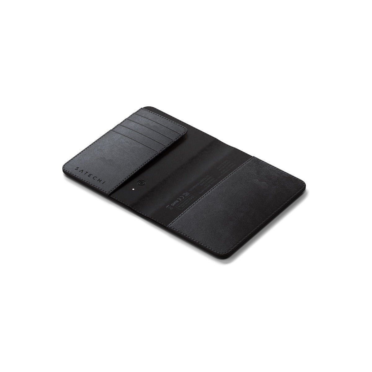 Satechi Vegan-Leather Passport Cover w Find My - Black