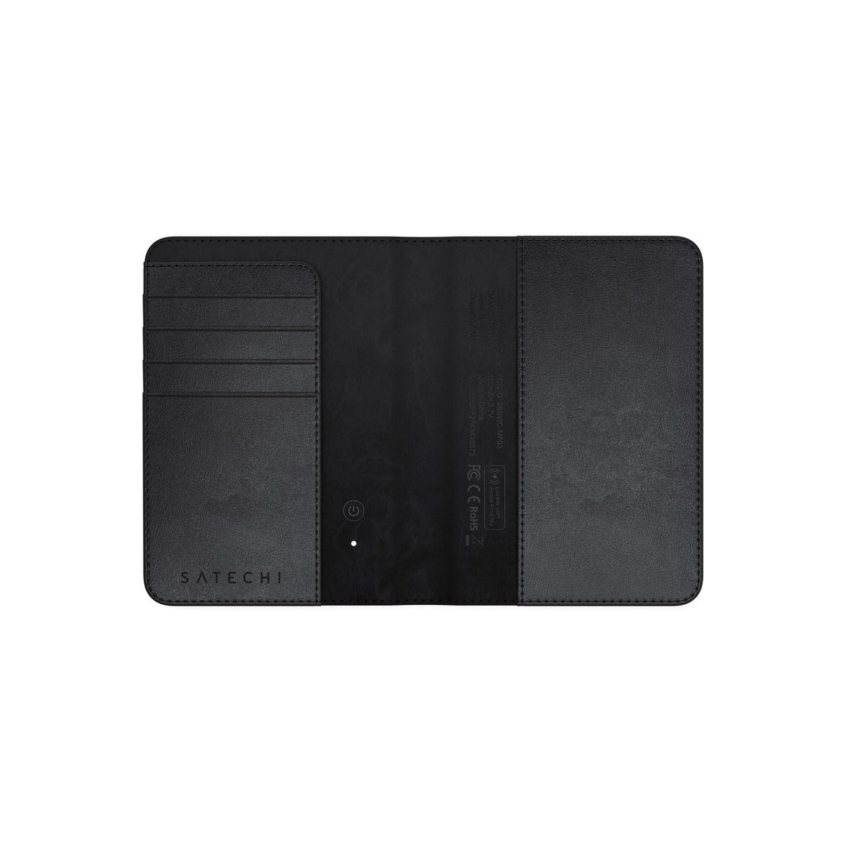 Satechi Vegan-Leather Passport Cover w Find My - Black