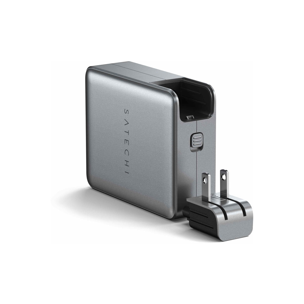 Satechi Travel Chrager 145W USB-C 4-Port (4x USB-C PD, UK-EU-AU-US adapte & mesh bag inc.) - Space Grey
