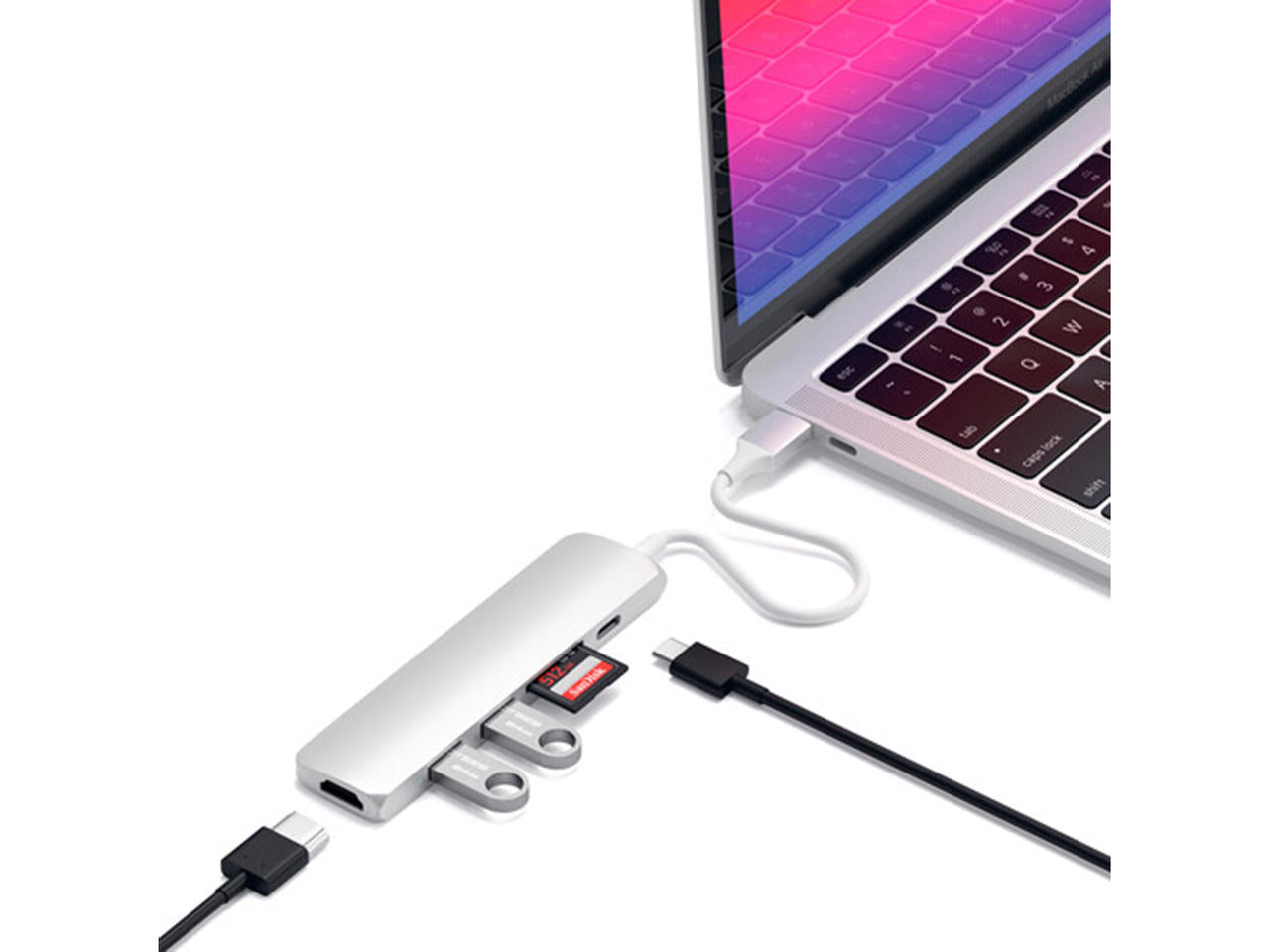 Satechi Type-C Slim Multimedia Adapter V2 - Silver