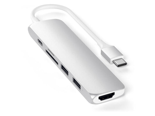 Satechi Type-C Slim Multimedia Adapter V2 - Silver