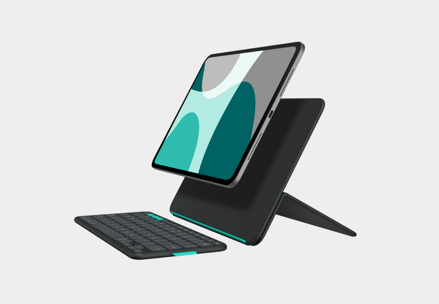 Logitech Flip Folio keyboard case for iPad Pro & Air 13" Graphite - US