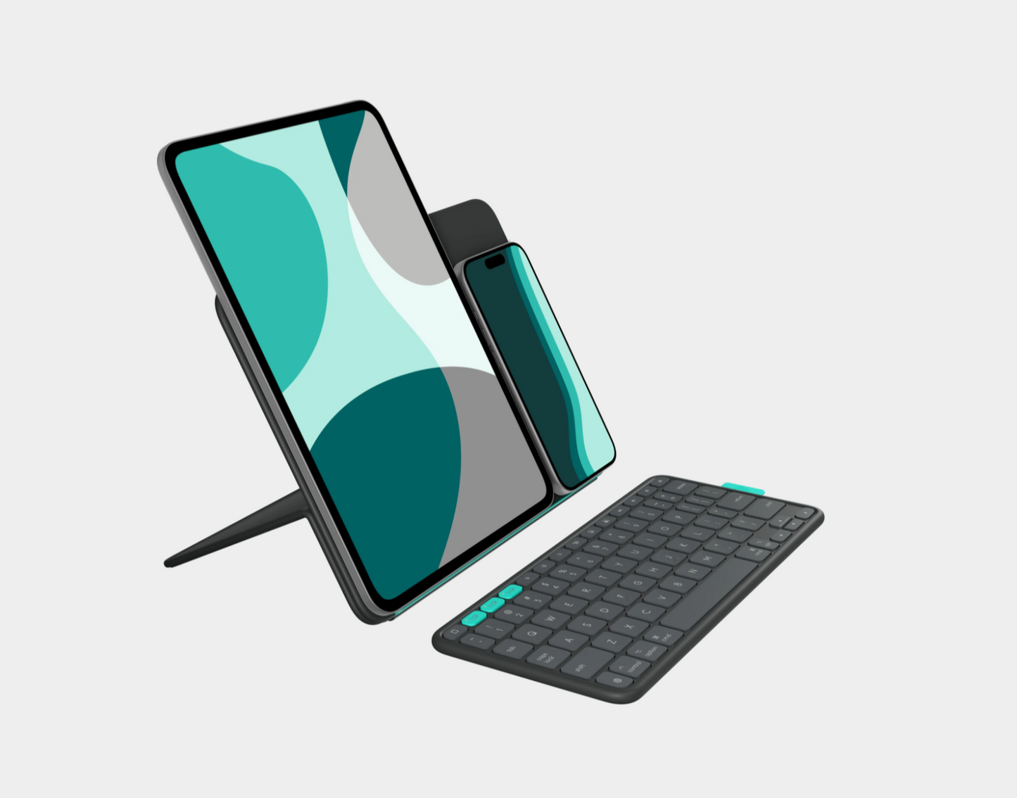 Logitech Flip Folio keyboard case for iPad Pro & Air 13" Graphite - US