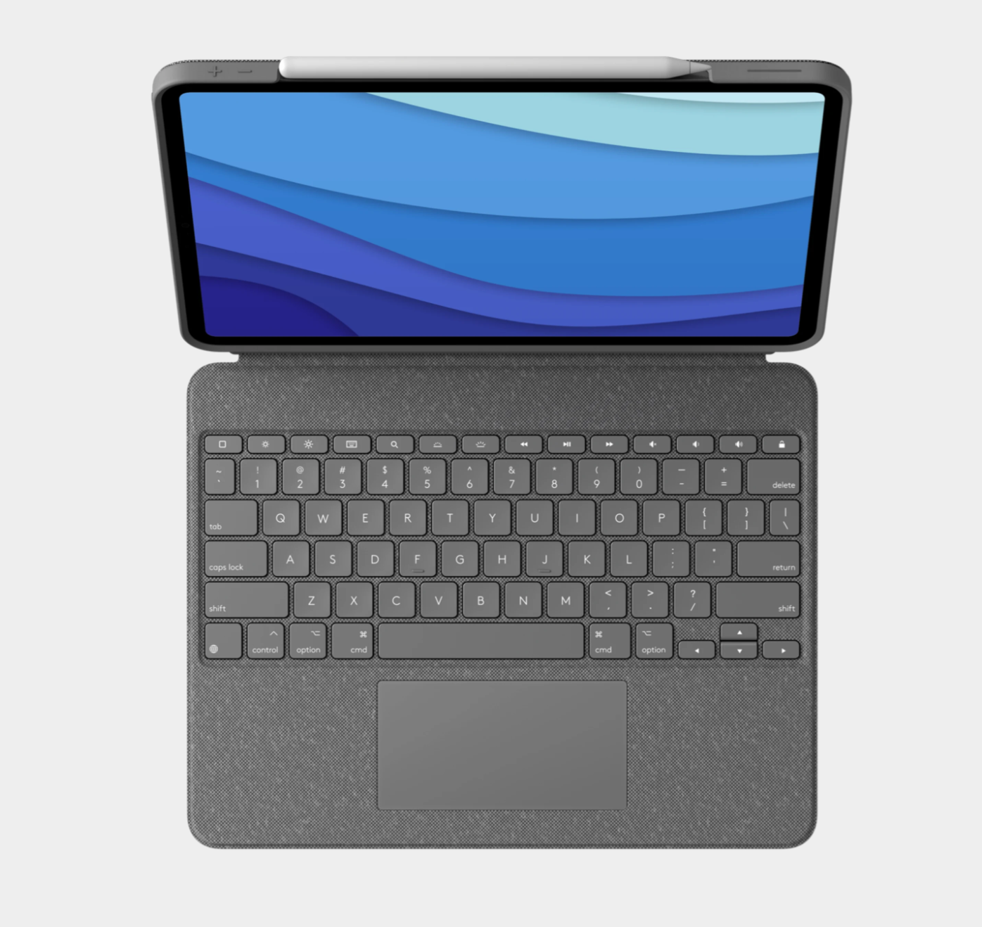 Logitech Combo Touch Detachable keyboard case with trackpad for iPad Pro 12.9-inch (5th and 6th gen) - Grey - UK