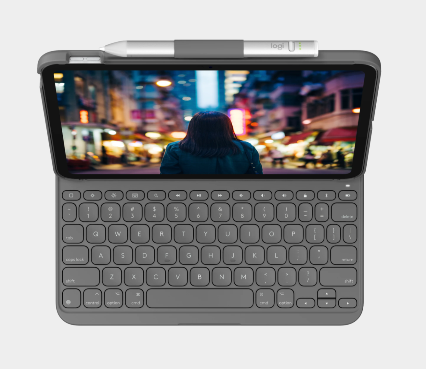 Logitech Slim Folio Keyboard Case for iPad (10th gen) - Grey - US