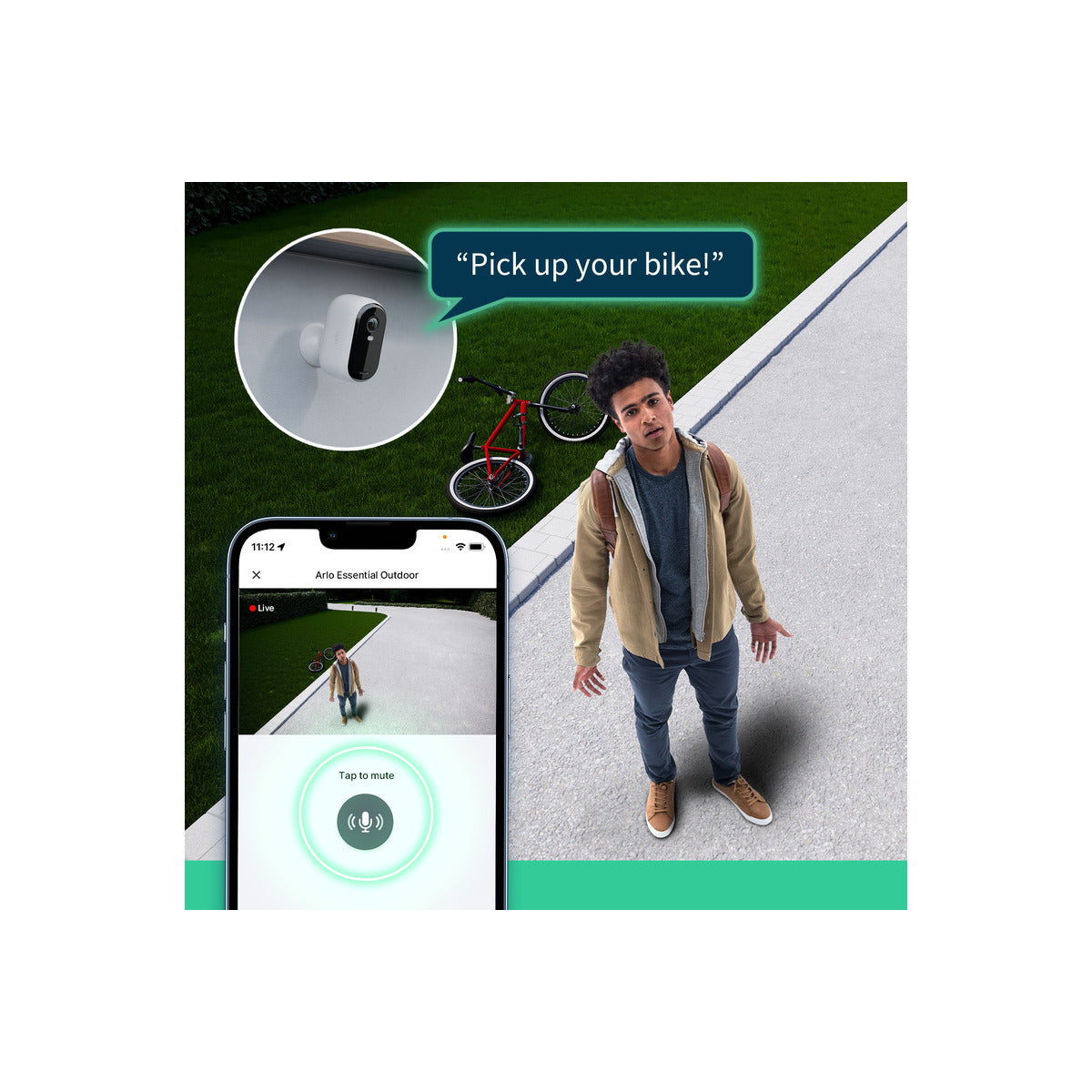 Arlo Essential (Gen.2) Bundle 2K Outdoor Security Camera - 2 Camera Kit + 2 Essential Solar Panel Charger - White