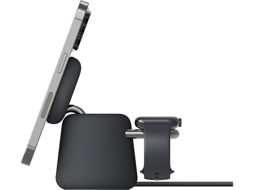 Belkin BOOST CHARGE PRO 2-in-1 Wireless Charging Dock with MagSafe 15W - Charcoal - iSTYLE.bg