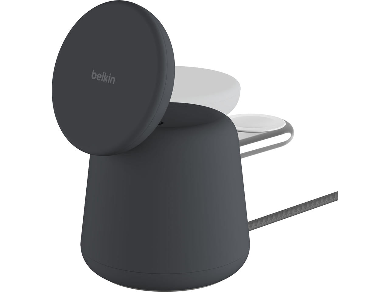 Belkin BOOST CHARGE PRO 2-in-1 Wireless Charging Dock with MagSafe 15W - Charcoal - iSTYLE.bg