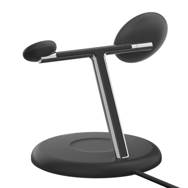 Belkin BOOST CHARGE 3-in-1 Magnetic Wireless Charging Stand with Qi2 15W - Black