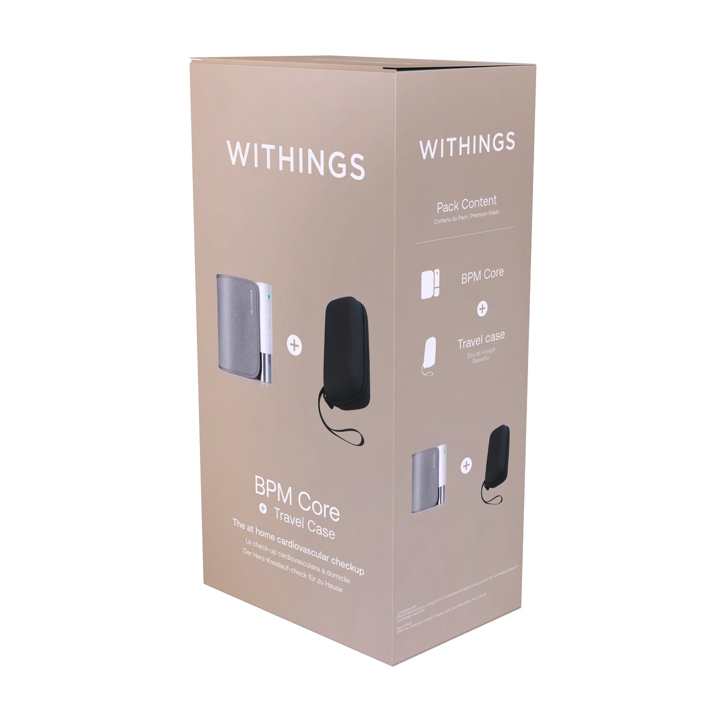 "Withings Blood Pressure Monitor Core w Wifi sync, Led screen, ECG sensor, Digital stethoscope (including Travel case for BPM Core)" - iSTYLE.bg