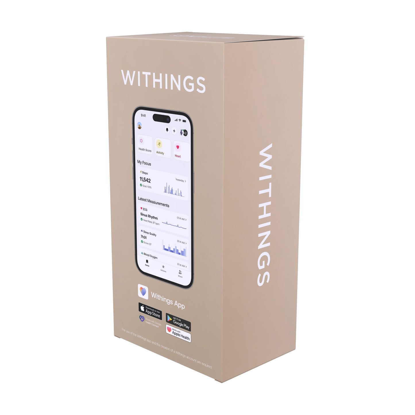 "Withings Blood Pressure Monitor Core w Wifi sync, Led screen, ECG sensor, Digital stethoscope (including Travel case for BPM Core)" - iSTYLE.bg
