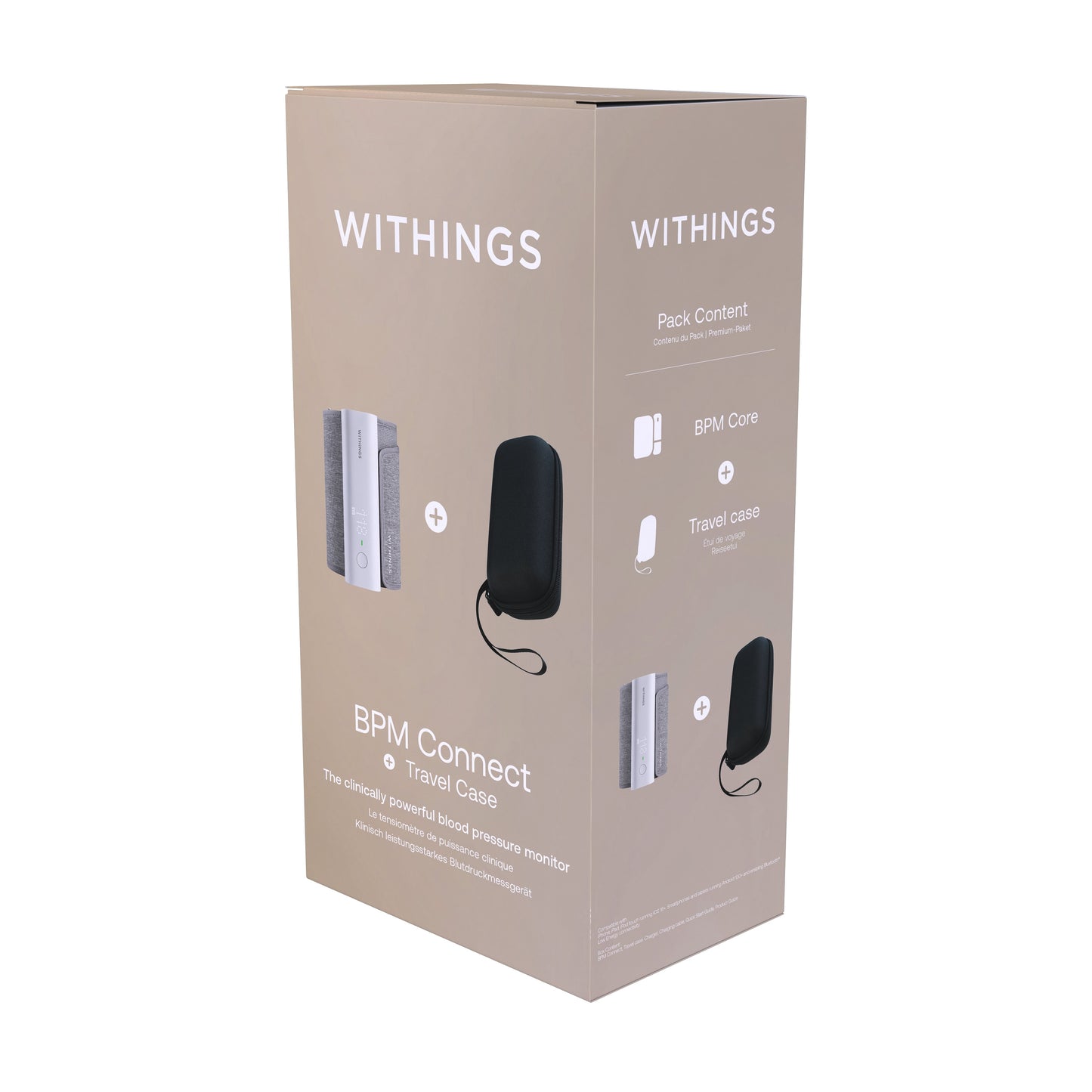 Withings Bundle Blood Pressure Monitor Connect w Wifi sync (including Travel case for BPM Connect) - iSTYLE.bg