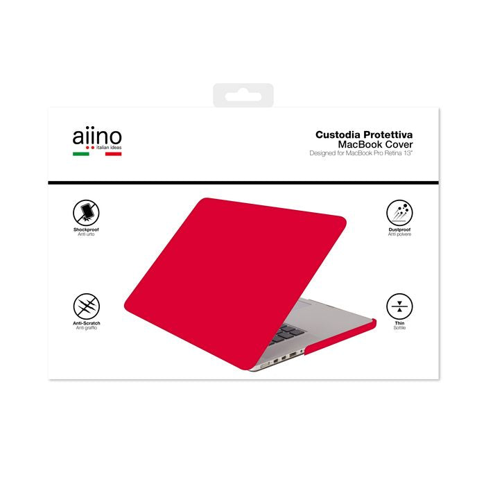 aiino - Hard Shell MacBook Pro Retina 13 Matte - red - iSTYLE BG