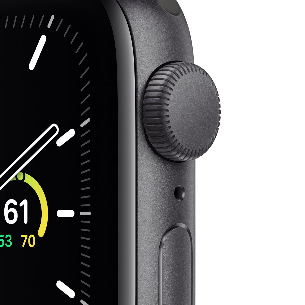 Apple Watch SE, 40мм Space Gray с черна силиконова каишка - iSTYLE BG