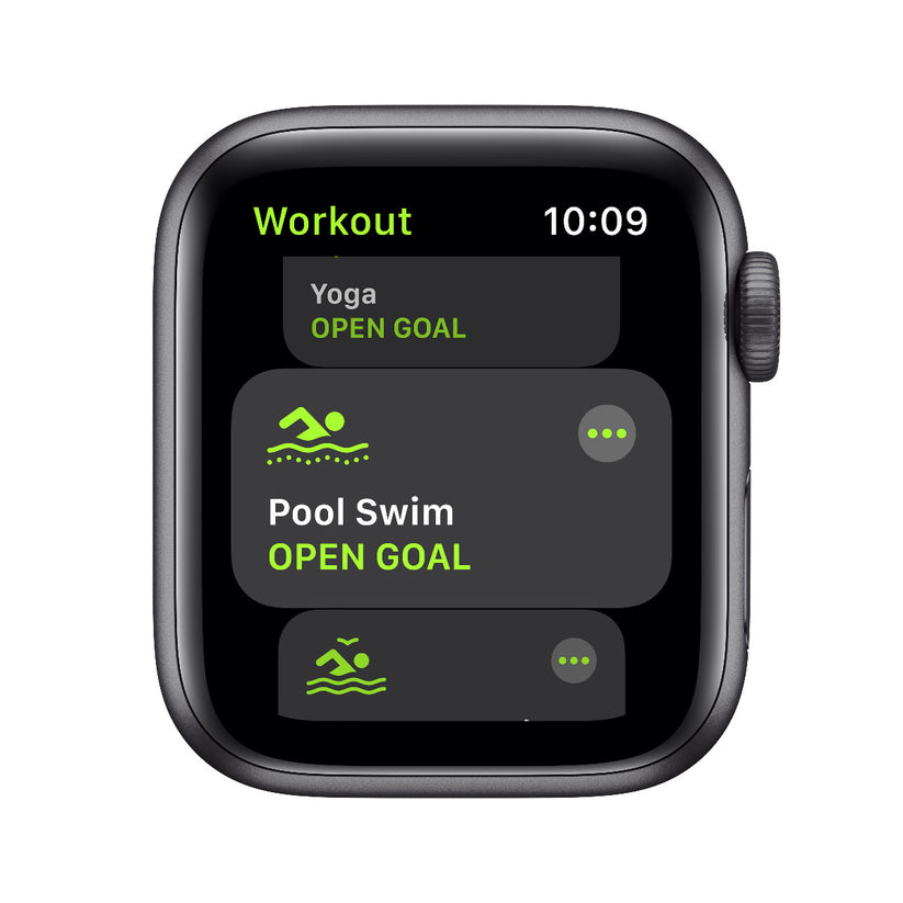 Apple Watch SE, 40мм Space Gray с черна силиконова каишка - iSTYLE BG