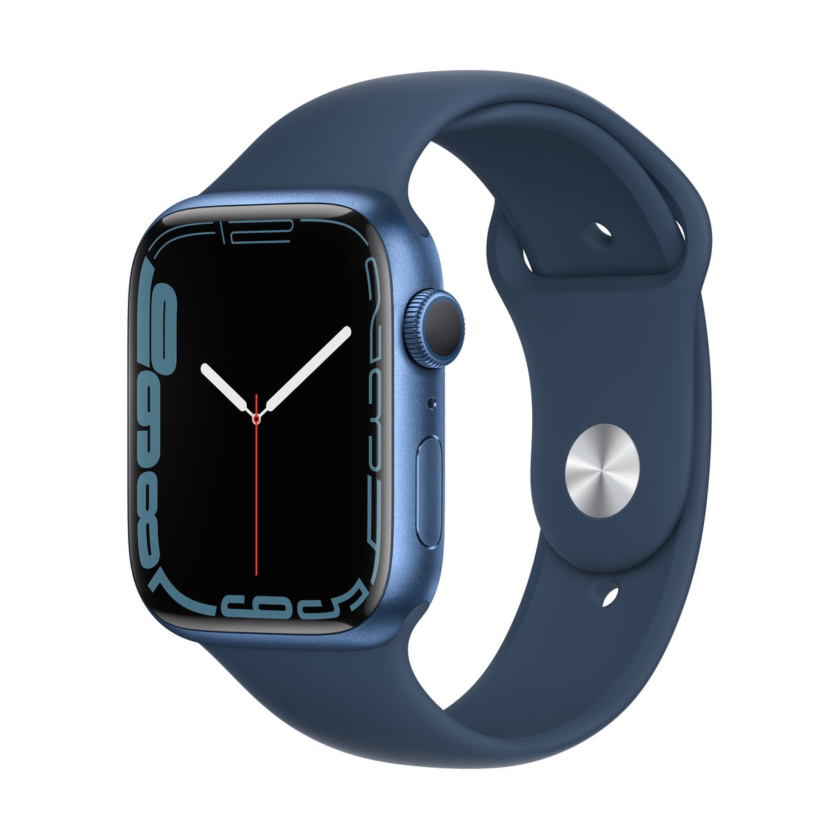 Apple Watch S7 GPS, 45mm Blue Aluminium Case with Abyss Blue Sport Band - Regular - iSTYLE BG