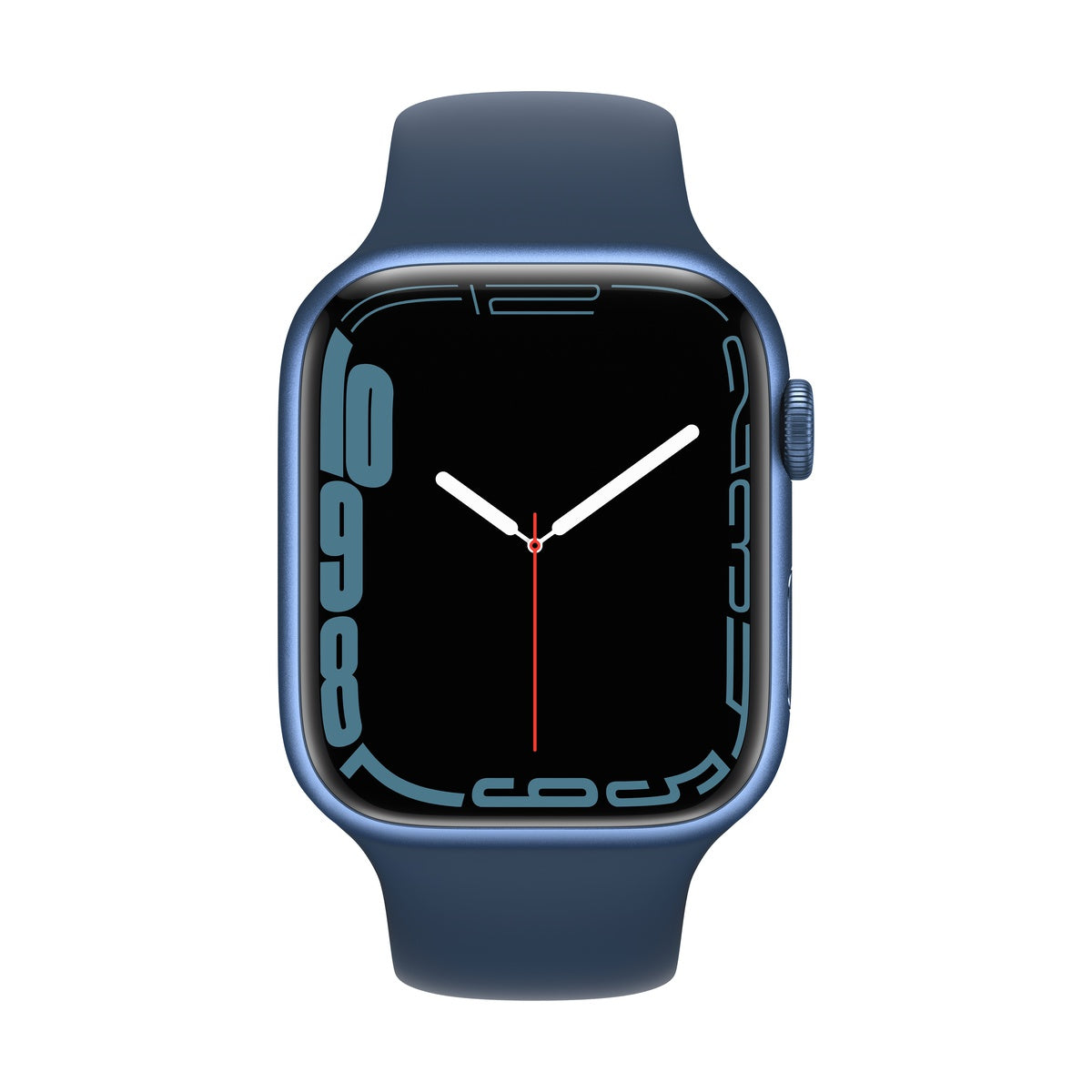 Apple Watch S7 GPS, 45mm Blue Aluminium Case with Abyss Blue Sport Band - Regular - iSTYLE BG