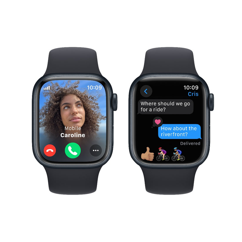 Apple Watch Series 9 GPS + Cellular 41mm Midnight алуминиев корпус с каишка Midnight Sport Band - S/M - iSTYLE BG