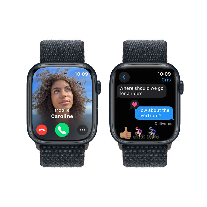 Apple Watch Series 9 GPS 45mm Midnight алуминиев корпус с каишка Midnight Sport Loop - iSTYLE BG