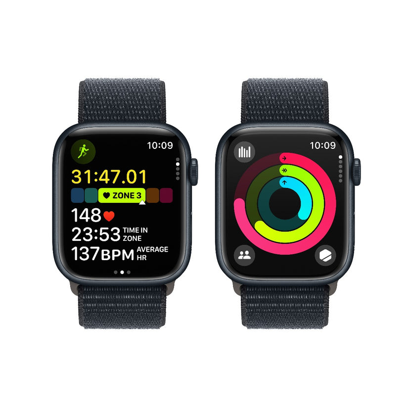 Apple Watch Series 9 GPS 45mm Midnight алуминиев корпус с каишка Midnight Sport Loop - iSTYLE BG