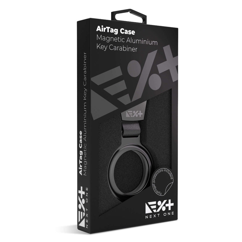 NEXT ONE AirTag Magnetic Aluminium Key Carabiner Black - iSTYLE BG