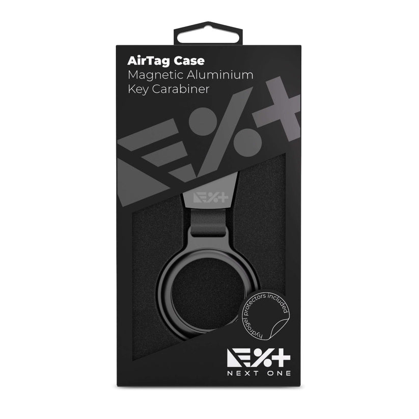 NEXT ONE AirTag Magnetic Aluminium Key Carabiner Black - iSTYLE BG