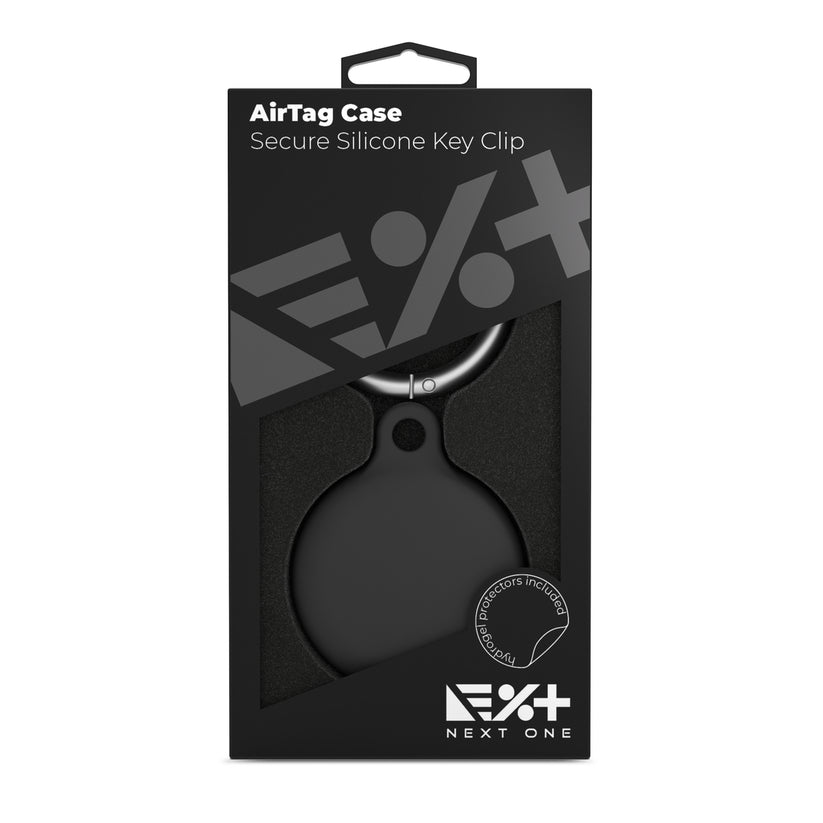 NEXT ONE AirTag Secure Silicone Key Clip Black - iSTYLE BG