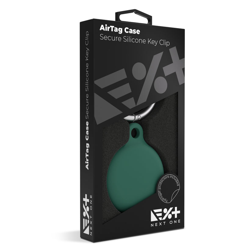 NEXT ONE AirTag Secure Silicone Key Clip Leaf Green - iSTYLE BG