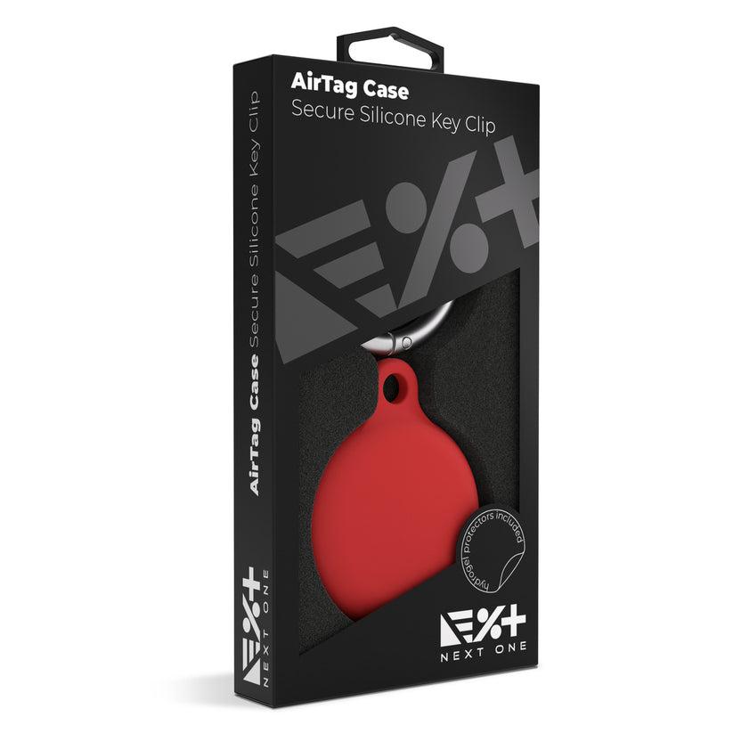 NEXT ONE AirTag Secure Silicone Key Clip RED - iSTYLE BG