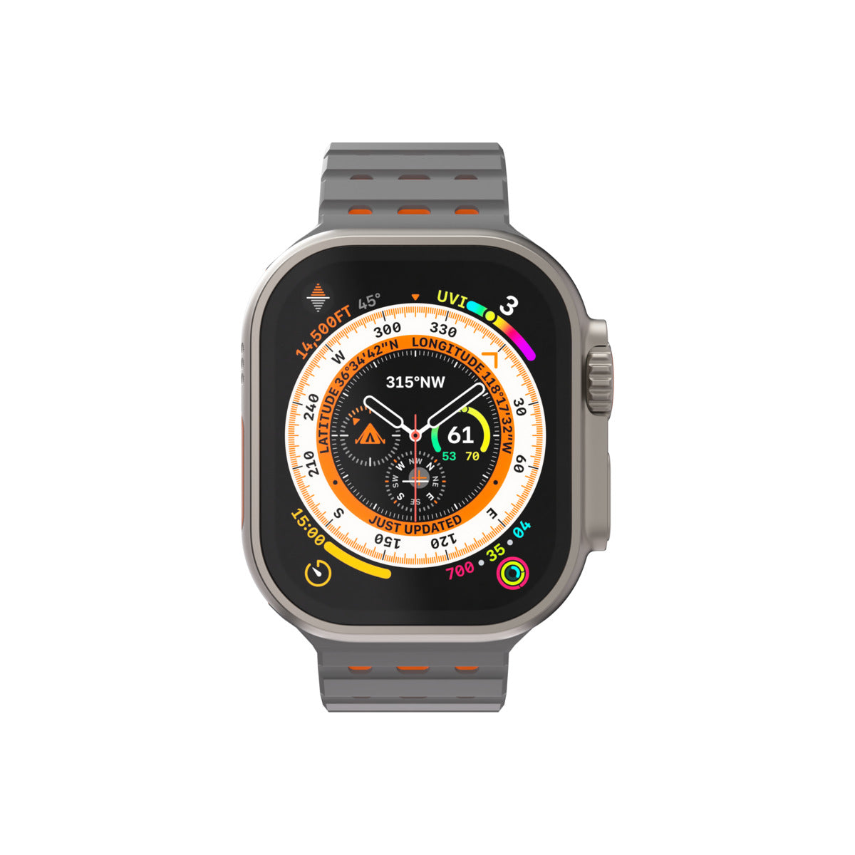 Каишка за Apple Watch 46/49MM от NEXT сиво/оранжево - iSTYLE BG
