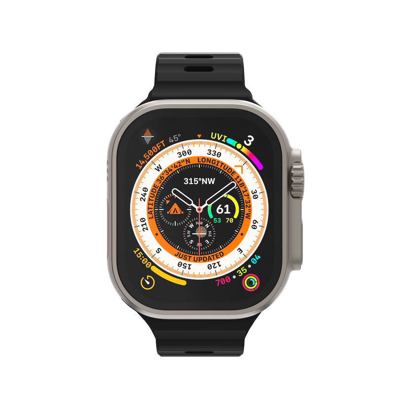 NEXT ONE SILICONE ACTIVE BAND FOR APPLE WATCH 44/46/49MM | BLACK - iSTYLE BG