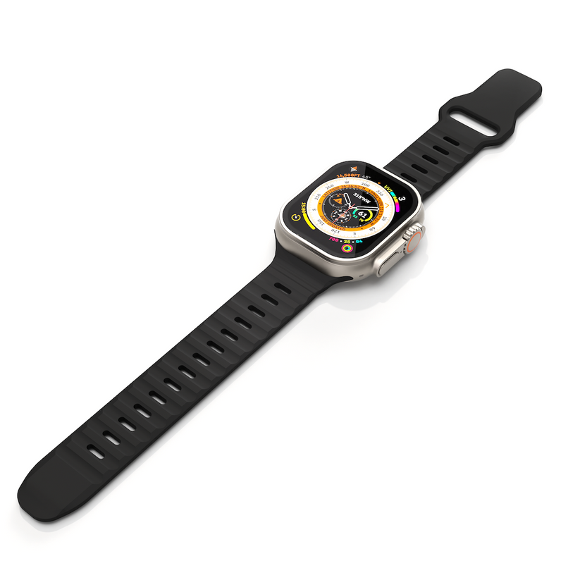 NEXT ONE SILICONE ACTIVE BAND FOR APPLE WATCH 44/46/49MM | BLACK - iSTYLE BG