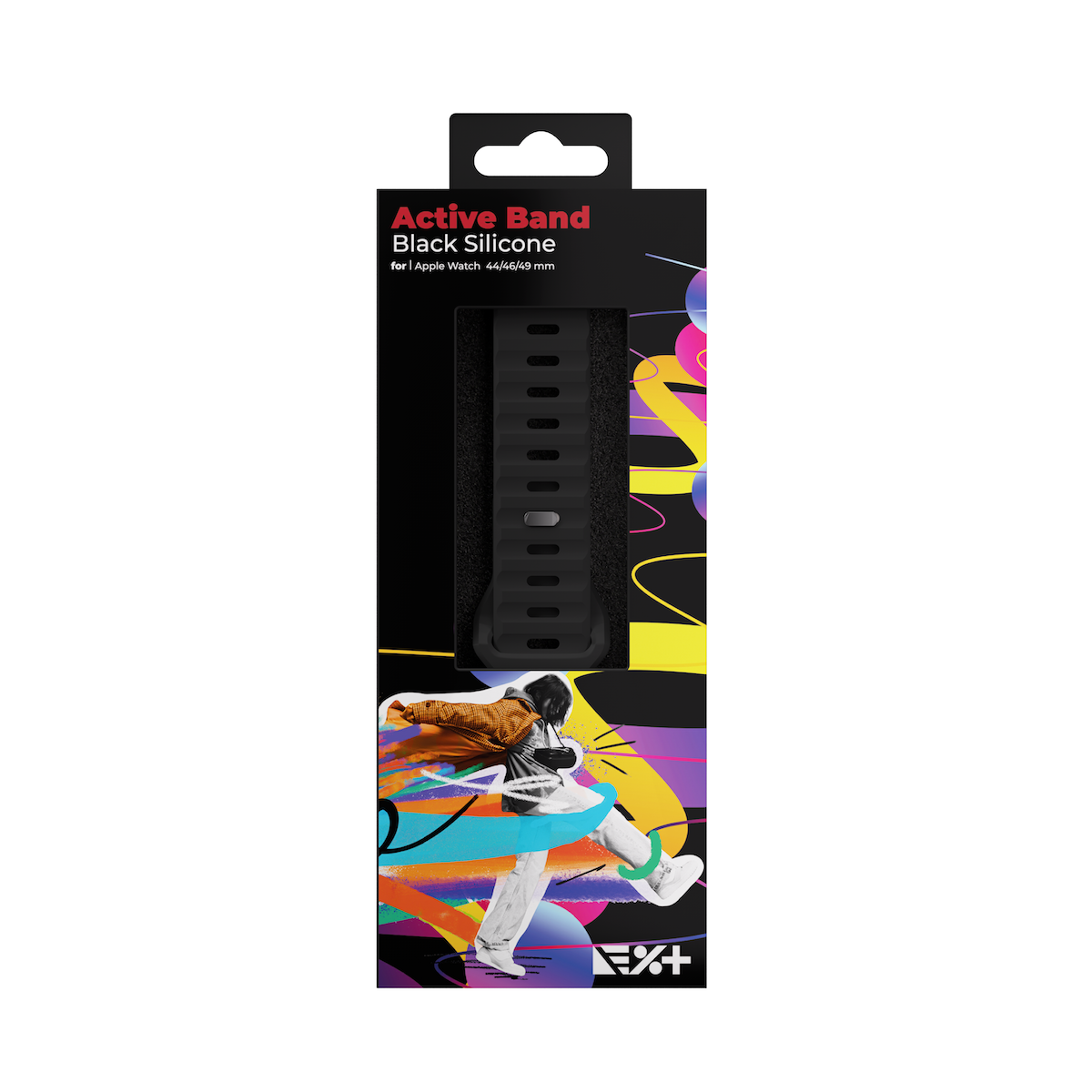 NEXT ONE SILICONE ACTIVE BAND FOR APPLE WATCH 44/46/49MM | BLACK - iSTYLE BG