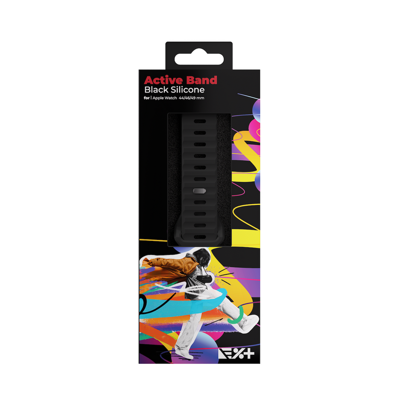 NEXT ONE SILICONE ACTIVE BAND FOR APPLE WATCH 44/46/49MM | BLACK - iSTYLE BG