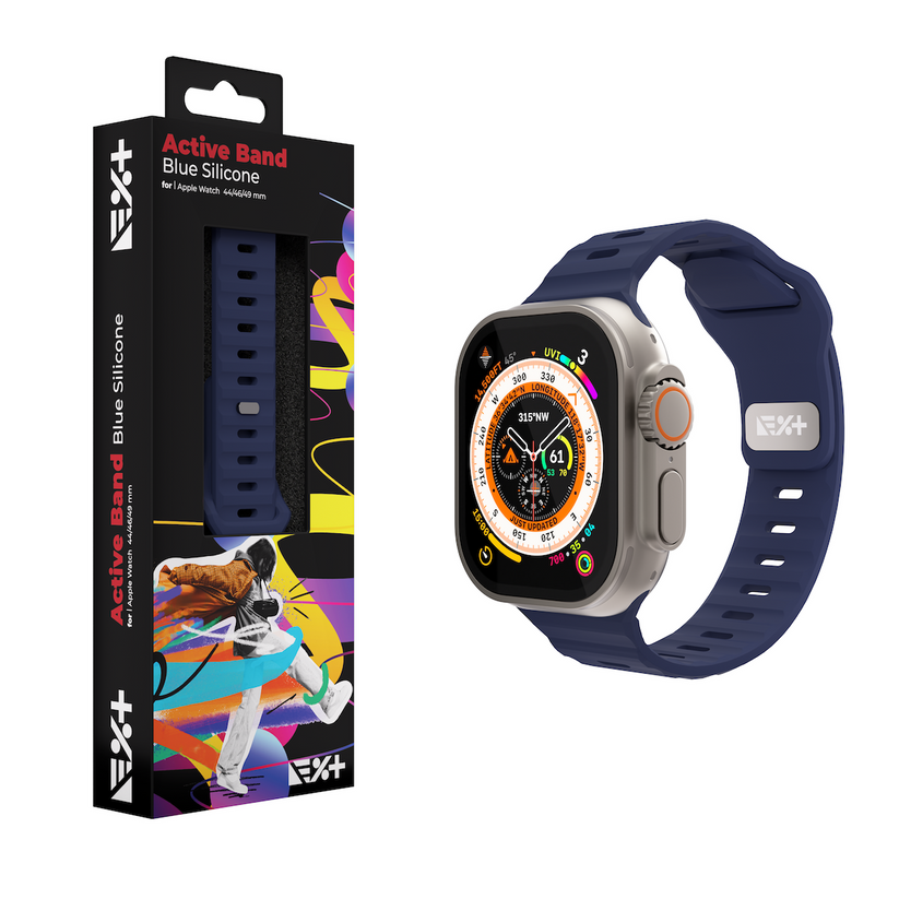 NEXT ONE SILICONE ACTIVE BAND FOR APPLE WATCH 44/46/49MM | BLUE - iSTYLE BG