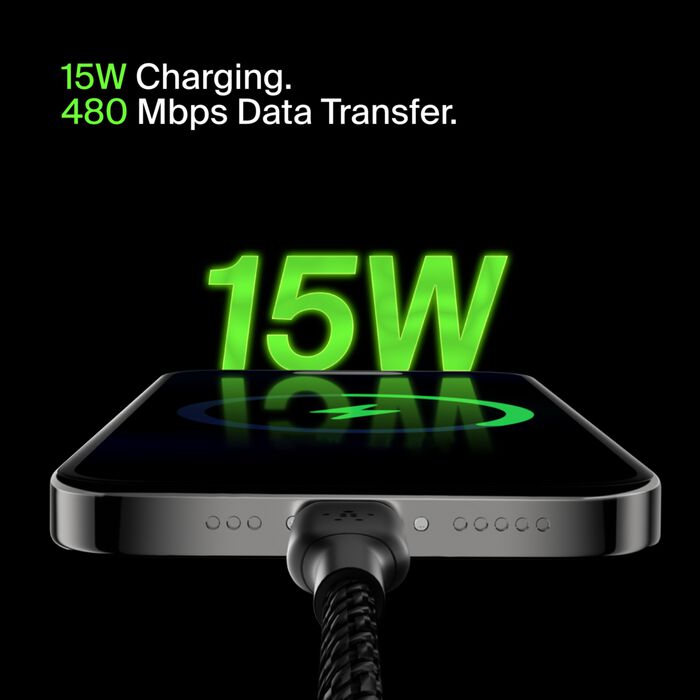 Плетен кабел USB-C към USB-A (1м Черен) - iSTYLE BG