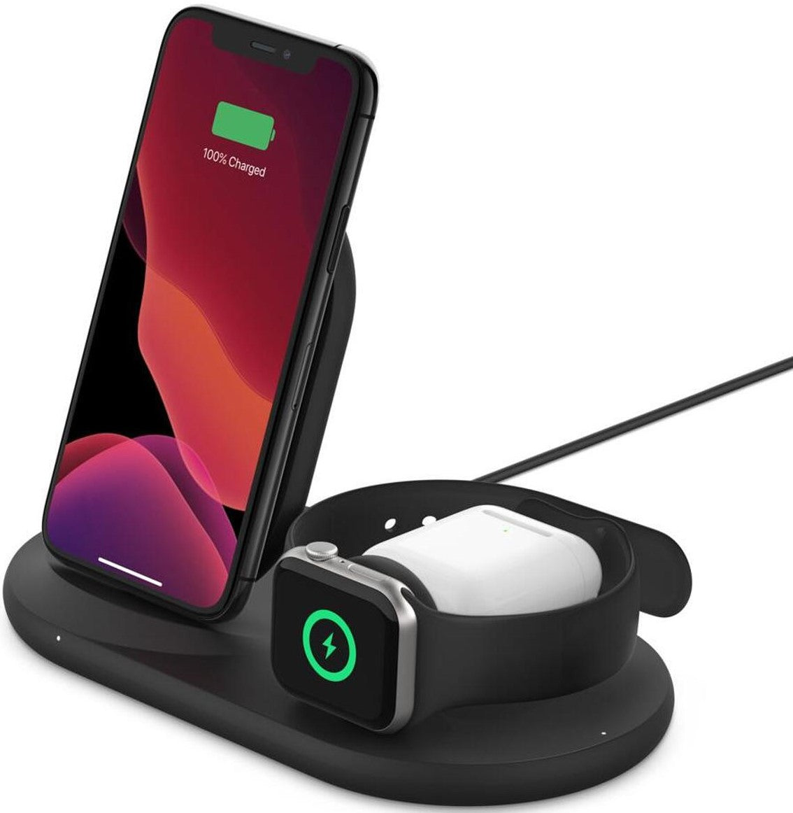 Belkin BOOST CHARGE 3-in-1 Wireless Charger for Apple Devices - Black - iSTYLE BG