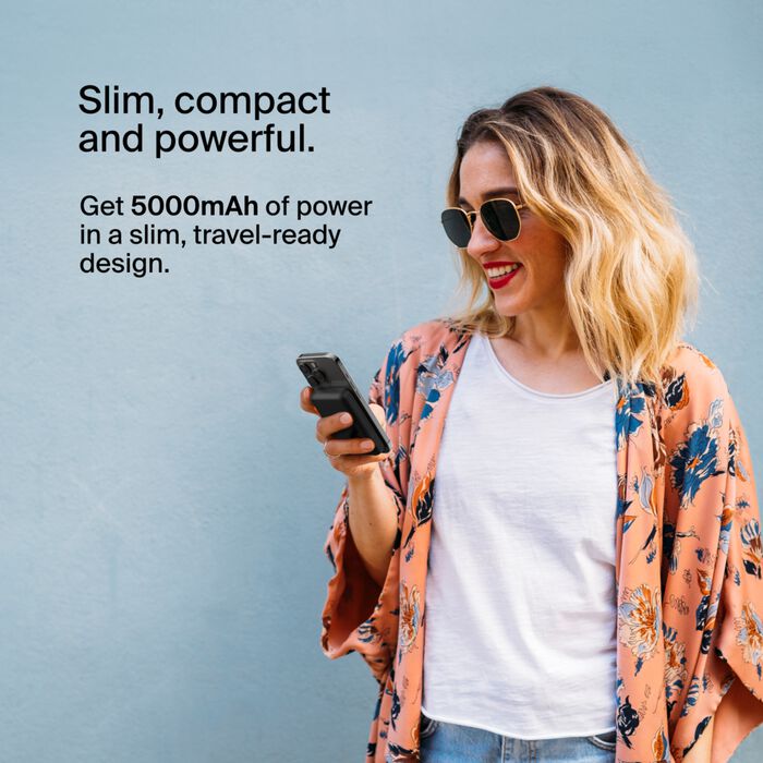 Belkin BOOSTCHARGE Magnetic Wireless Power Bank with kick stand 5,000mAh - Black - iSTYLE BG