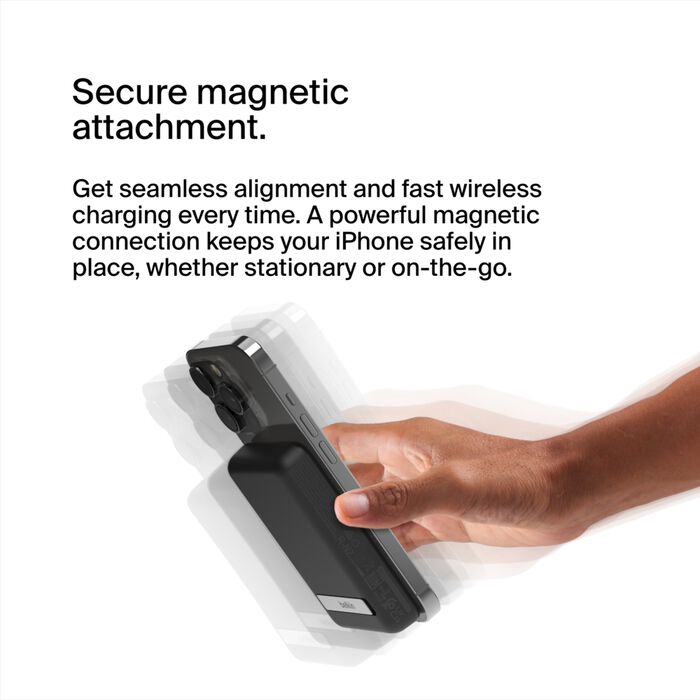 Belkin BOOSTCHARGE Magnetic Wireless Power Bank with kick stand 5,000mAh - Black - iSTYLE BG